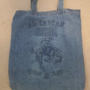 Vintage 90s denim cowboy bag